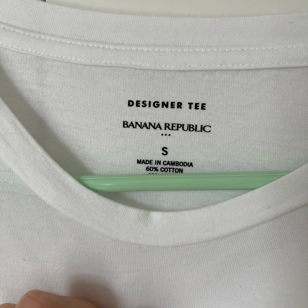 Banana Republic White Long Sleeve Ruffle Hem Top - Picture 3 of 4
